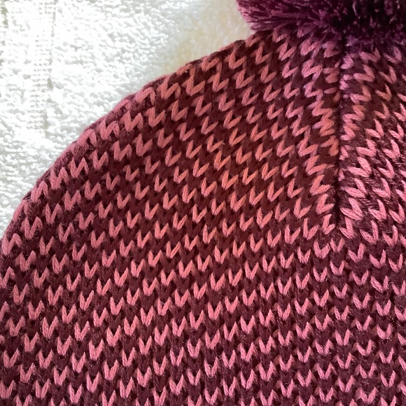 Coach Wool Blend Knit Hat Beanie Dark Pink OZ main image 9